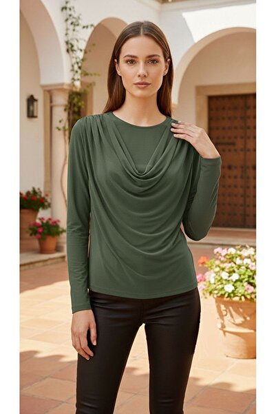 3B Stil Ντεγκάτζε Γιακά Σάντι Μπλούζα