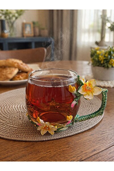 Onedekor Metal Saplı Cam Kupa Bardak Veloura