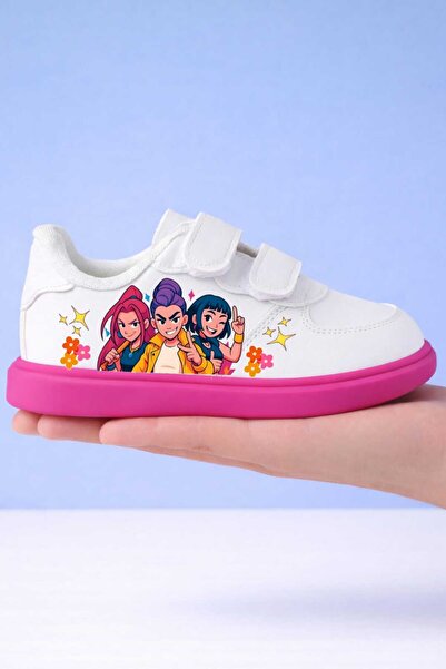 amazoondesing Αθλητικά παπούτσια για κορίτσια με ροζ σόλα και στάμπα της ομάδ...