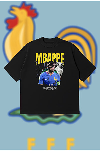 PURE POWER تي شيرت Mbappe Ninja Turtle كبير الحجم للجنسين مصنوع من القطن بنسب...
