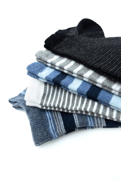 KNITON Mixed Striped Cotton Combed Cotton Men's Booties Socks 5 Pairs Seamless Toe Socks