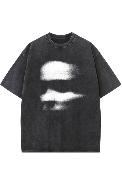 ZEMLİYA Μπλουζάκι με στάμπα, κορυφαίας ποιότητας, vintage πλυμένο, στυλ δρόμο...