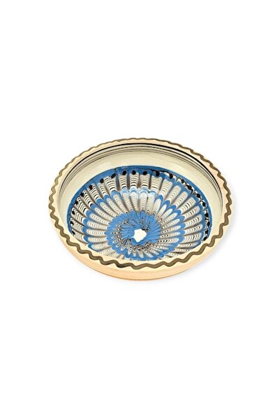 CERAMICA DE HOREZU Παραδοσιακό Μπολ 1315 Μοντέλο Ουράς Παγωνιού Μπλε 15εκ.