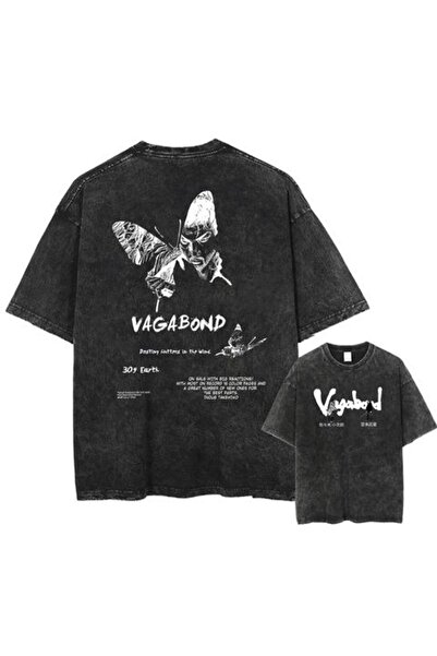 LAND MODA Μπλουζάκι με στάμπα, κορυφαίας ποιότητας, vintage πλυμένο, στυλ δρό...