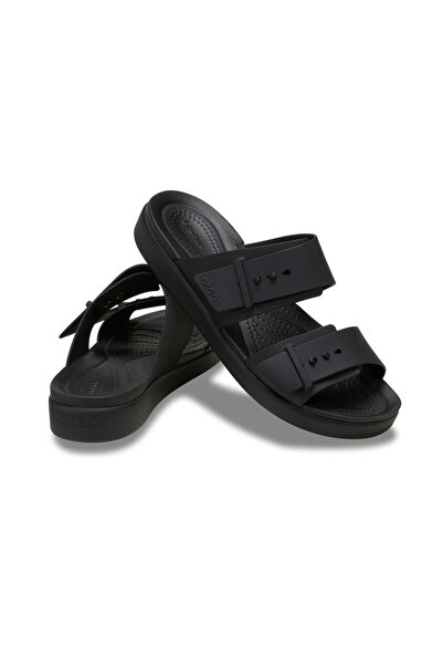 Crocs Γυναικείες παντόφλες Brooklyn Buckle Low Low Μαύρες