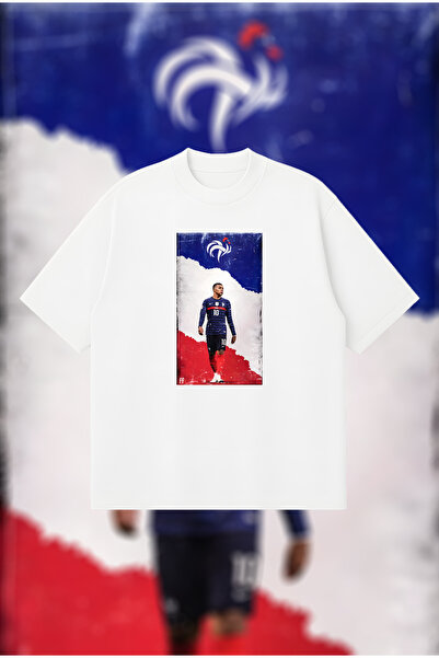 PURE POWER Mbappe and France Oversize Boxy Fit Unisex 100% Cotton Tshirt – Pr...