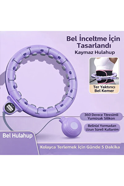 GreaTech Dijital Ekranlı Akıllı Hulahop Egzersiz Çemberi Ayarlanabilir Masaj ...
