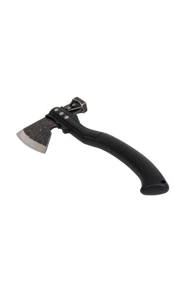 FOXMAG24 Τσεκούρι κάμπινγκ και πεζοπορίας με λαβή PVC, λεπίδα 8 εκ., μήκος 26...