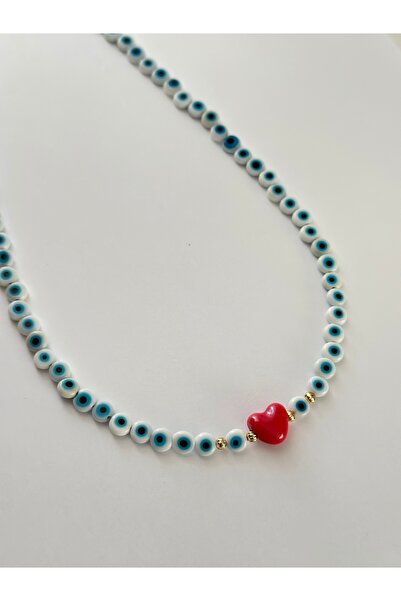 mibrillo Glass evil eye beaded necklace