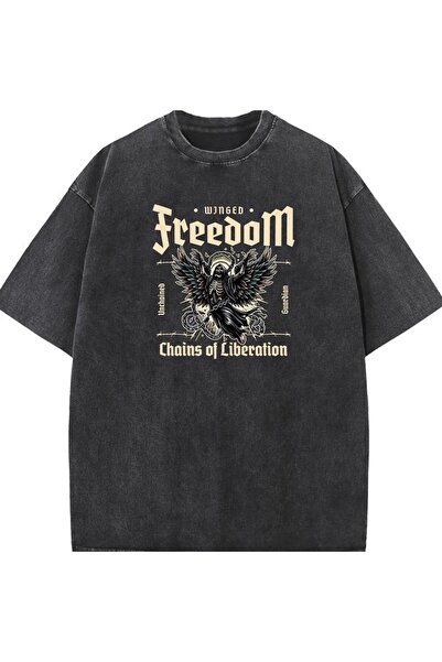 bellanova Μπλουζάκι με στάμπα, κορυφαίας ποιότητας, vintage πλυμένο, στυλ δρό...