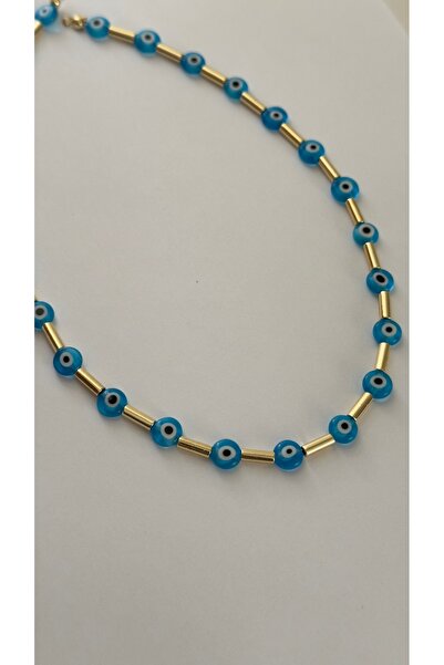 mibrillo Glass evil eye beaded necklace