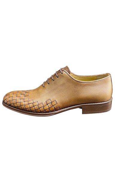 Güvener Braided Leather Sole Men's Shoes
