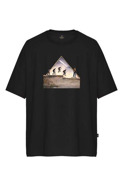 Espina Premium Men's Skateboard Themed Printed Oversize Short Sleeve T-Shirt
