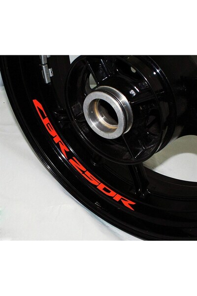 Redline Grafik 250R Uyumlu Kırmızı İç Jant Şerit Yazısı