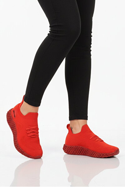 Pierre Cardin Κόκκινα διχτυωτά ελαφριά αθλητικά παπούτσια Unisex που φοριούντ...