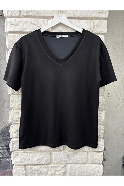 IŞILDA FASHION Işılda ύφασμα modal με λαιμόκοψη V, βασικό