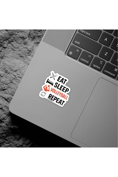 The Sticker Story. Eat Sleep Volleyball Repat Sticker