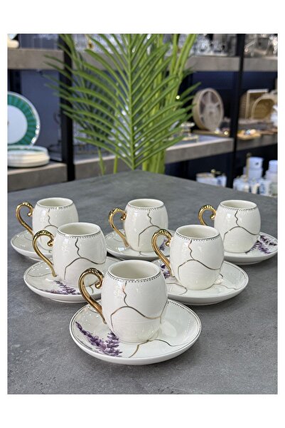 Doğudeko Mimosa Porcelain 6-Piece Cup Set