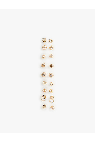 Koton Stone Detailed 9-Piece Earring Set