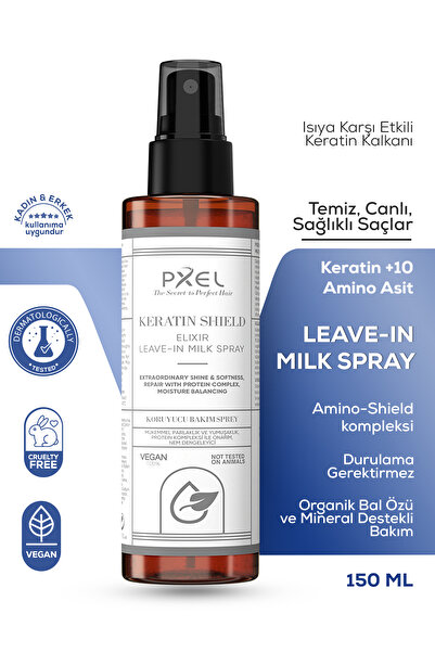 PXEL Keratin Shield Elixir Leave-In Milk Spray 150 ML | Durulanmayan Vegan Bakım
