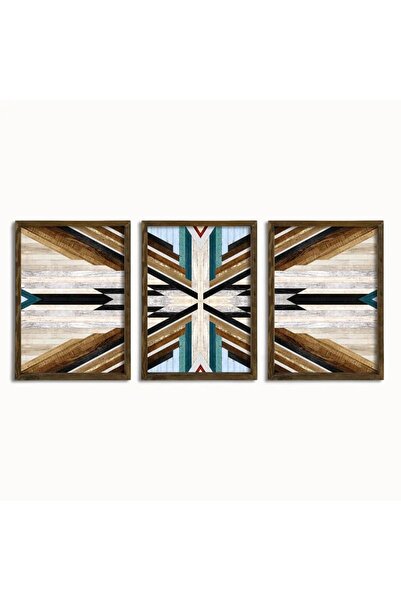 OEM Set de artă decorativă de perete Re-Bloom, 3 piese, MDF/PVC, multicolor, ...