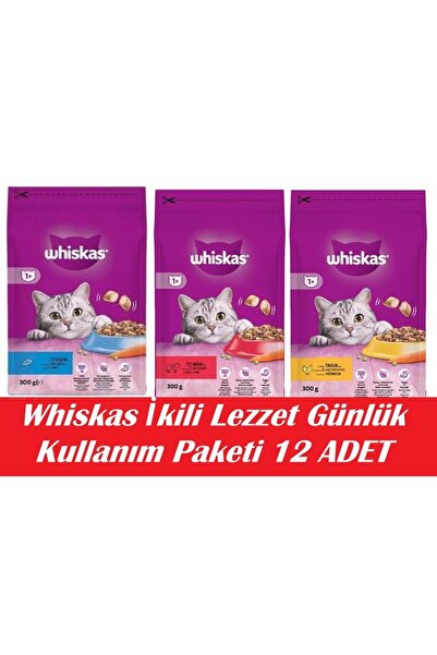 Whiskas İkili Lezzet Günlük Kullanım Paketi 12 Adet