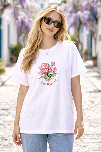 FANA Mother's Day Special Best Mum Ever Women's T-Shirt - 100% Cotton Loose F...