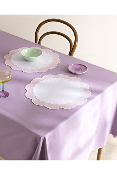 Madame Coco Orel Κεντητό Σουπλά - Λευκό/Πούδρα