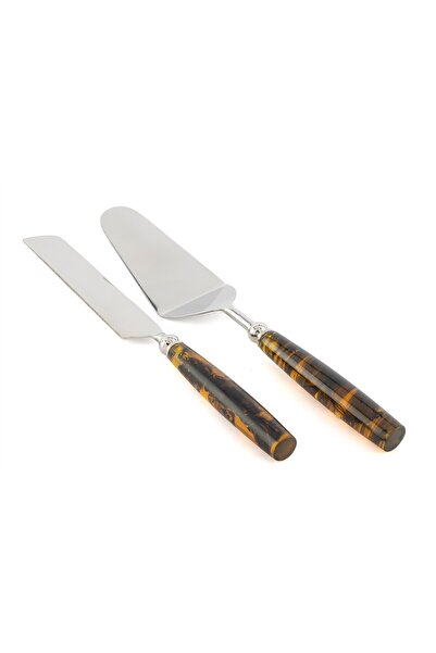 Mikasa Moor Silver Black Coffee Cake Serving Set