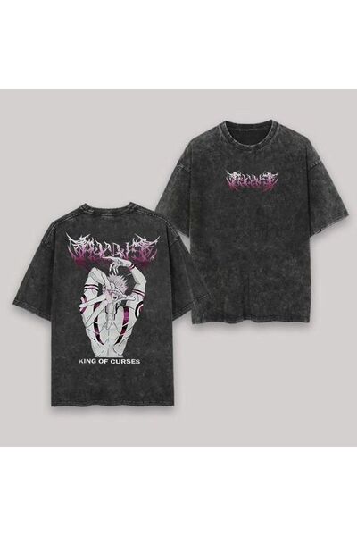 Mella&Co Anime Oversize T-Shirt - Anthracite Vintage Washed - 100% Cotton