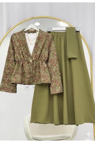 YILMAZBARMAZ Bohem Patterned Skirt Set