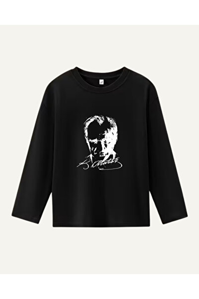 haha Ataturk Printed Long Sleeve T-Shirt for Children