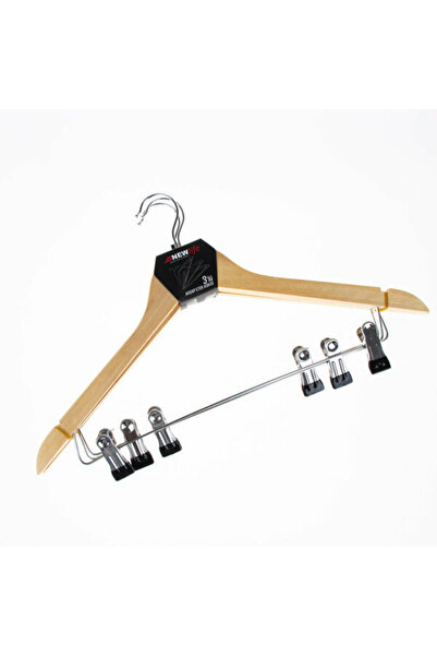 KULVARAVM 12 Ξύλινες κρεμάστρες ρούχων και ενδυμάτων με μανταλάκια