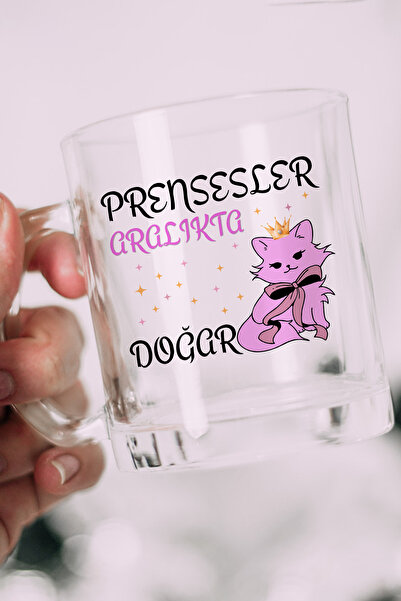 qoeuyl boutique Princesses Are Born in December Crowned Cat Printed Birthday ...