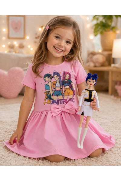 Fayola K-pop Κορίτσια Κυνηγοί Δαιμόνων Φόρεμα και Κούκλα Δώρο