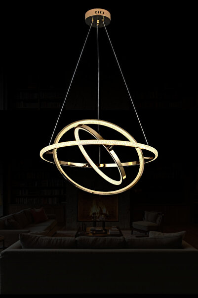 RONİSU AYDINLATMA Oriana Beam Lüks Modern İç İçe Halkalı 50 cm Led Avize OBEA...