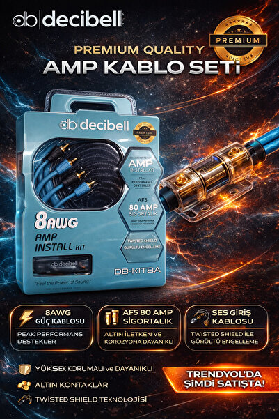 | DB-8KITA | 8GA Amfi Set Kablo Kiti | 8AWG Premium Seri |