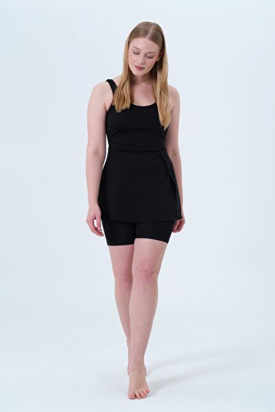 TESMAY Women's Black Strappy Thin Covered Tights Dress Swimsuit