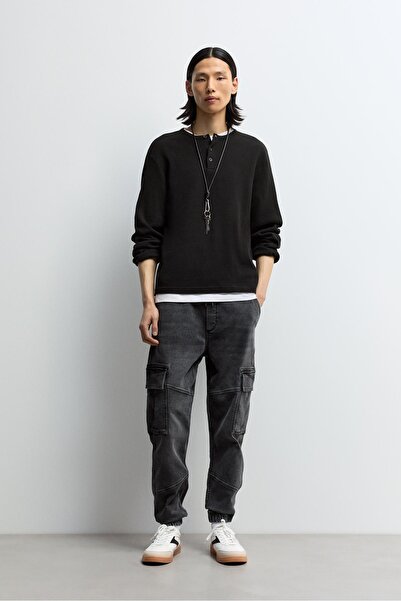 LEFTIES Pamuklu kargo jogger jean