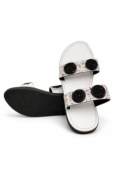 Desert & nile artistry African Beaded Leather Sandals