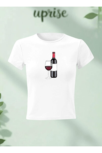 Vordevia Μπλουζάκι Crop T-shirt από βαμβακερό λύκρα με στάμπα κρασιού