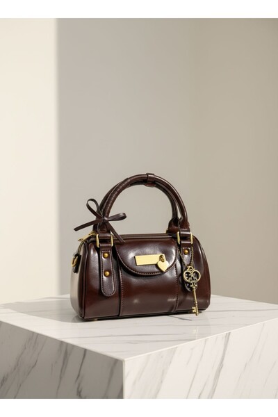 NUR KARACA B37179 Women's Hand and Shoulder Bag Mini Vintage Stylish Bag with...