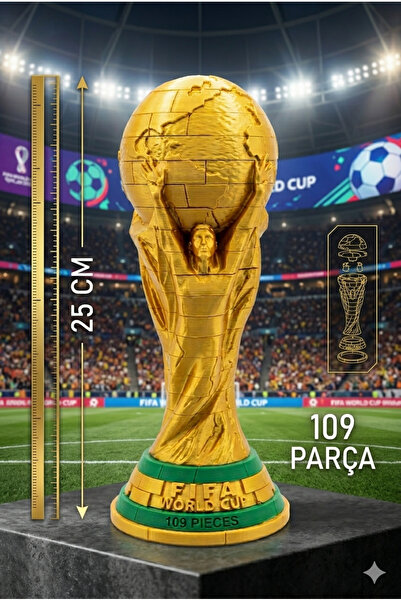 KATMANCA TEKNOLOJİ Dünya Kupası 25 cm 109 Parça Lego Tarzı Yapı Blok Seti Alt...