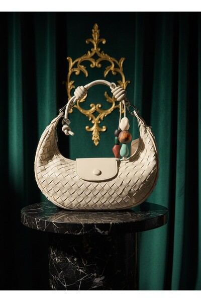 NUR KARACA B37112 Shoulder Bag Knitted Patterned Crossbody Bag Daily Stylish ...