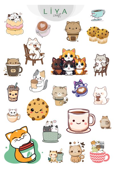 LiyaCraft 150 Piece Mixed Sticker Set |   Cute, Vintage, Kawaii Laptop, Notebook, Planner Labels