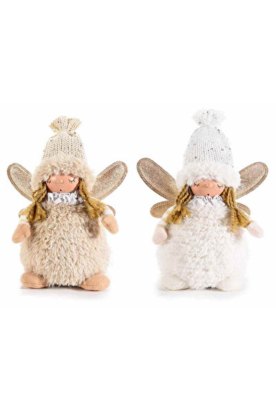 Decorer Σετ 2 Φιγούρων Αγγέλων 16x9x22 εκ.