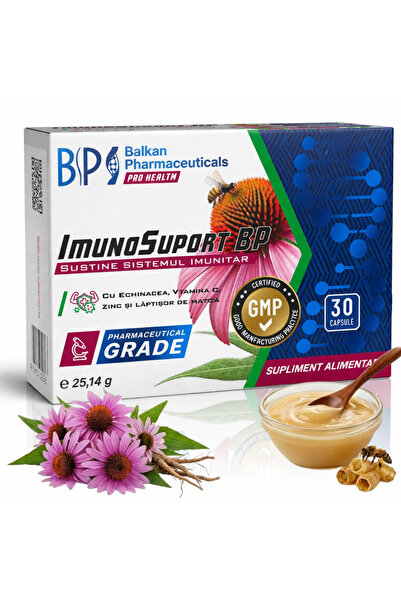 Balkan Pharmaceuticals Supliment Imunitate ImunoSupport BP cu Echinacea, Lăpt...