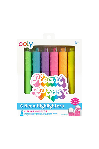 Ooly Heart Pops 6'lı Neon Highlighter