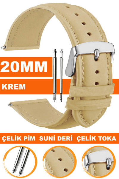 COBRA Classic Model Leather Watch Band Strap Compatible with 20mm Watches Al1...