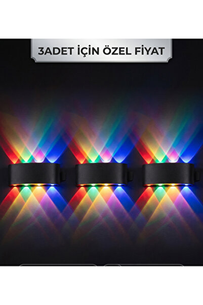 ECONA ECN-21347 8W RGB Çiftyönlü 4’lü Dış Mekan LED Aplik –(3ADET FİYATIDIR